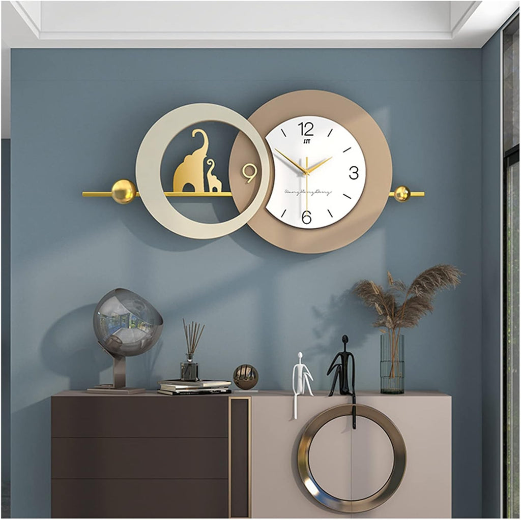 Wall Clock for Living Room Background Wall Watch,39.4 x 18.9 in