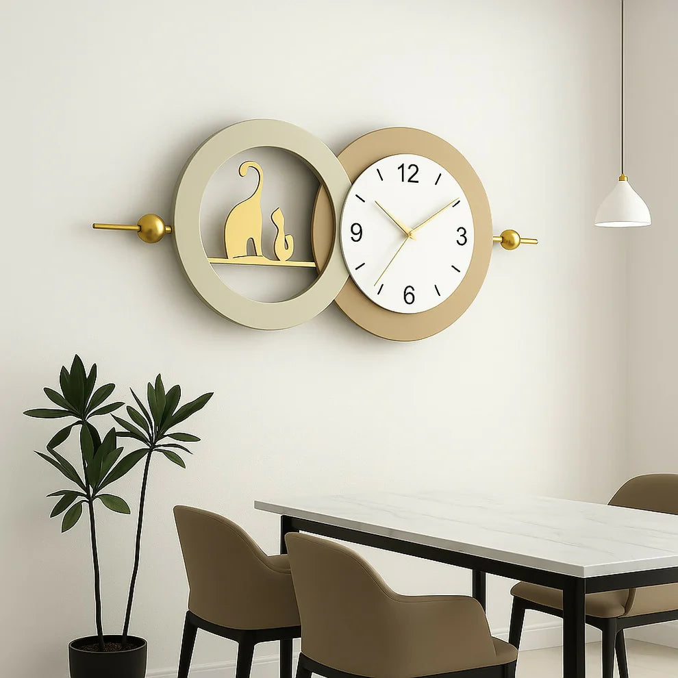 Wall Clock for Living Room Background Wall Watch,39.4 x 18.9 in